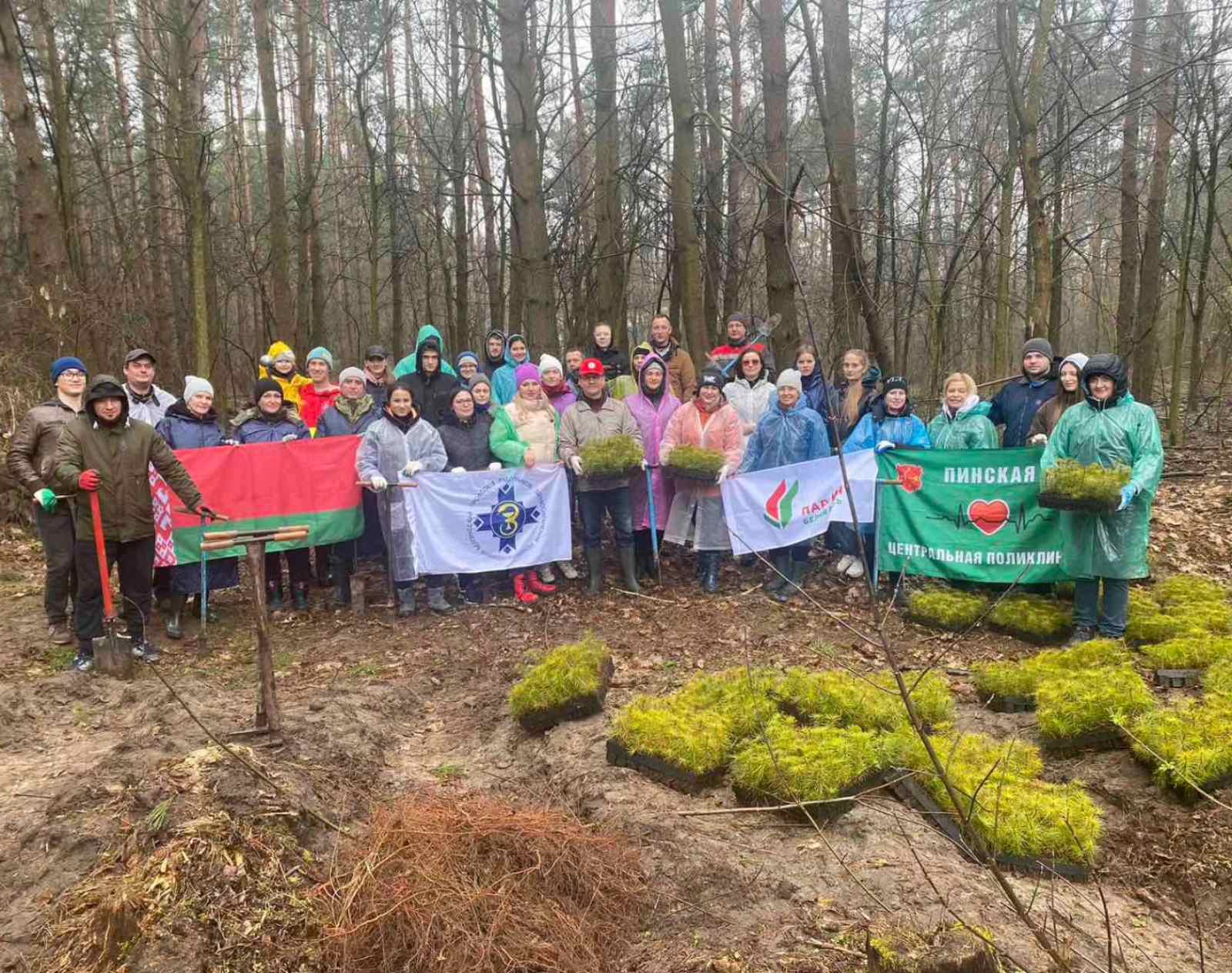 Пинские медработники приняли участие в республиканской акции “Аднавiм лес разам”